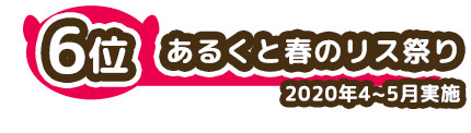 6位 あるくと春のリス祭り 2020年4~5月実施