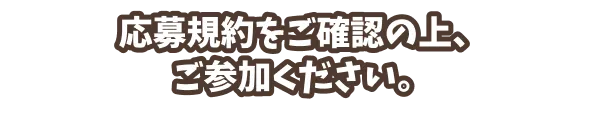 応募規約をご確認の上、ご参加ください